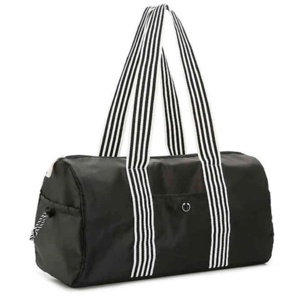 DSW Gym Bag Black White Overnight Duffle Shoulder Carry